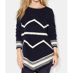 Lauren Ralph Lauren Navy Wool Blend Women's Southwestern Sweater size‎ Med